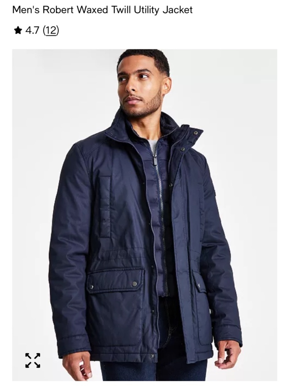 NWOT Hunter Navy Waxed Twill Utility Jacket